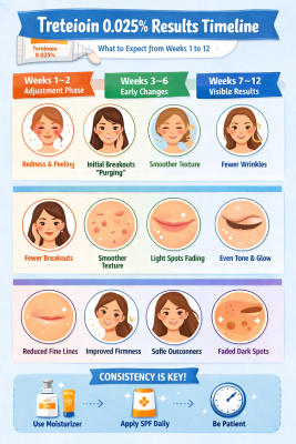 How Long Does Tretinoin 0.025 Take to Work? Results, Timeline & Tips