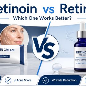 Tretinoin vs Retinol: What's the Difference and Which One Works Better? 11 Tretinoin vs retinol comparison showing differences for acne acne scars wrinkles anti ageing benefits strength and side effects
